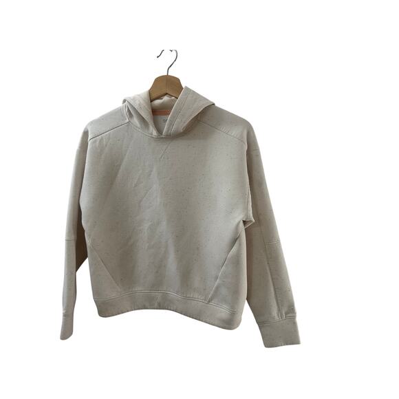 DSG Beige Grey Speckled Hooded Pullover Orange Blue Sweater SIZE LARGE GIRL’S - Picture 8 of 8